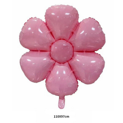 1gab liels balts margrietiņas alumīnija folijas balons Macaron ziedu balons Meitenes dzimšanas dienas ballīte rotā bērnu dušas rotaļlietu hēlija bumbiņu