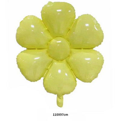 1gab liels balts margrietiņas alumīnija folijas balons Macaron ziedu balons Meitenes dzimšanas dienas ballīte rotā bērnu dušas rotaļlietu hēlija bumbiņu