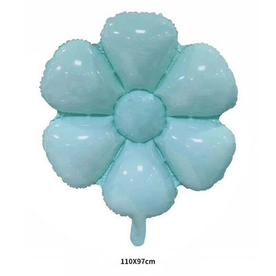 1gab liels balts margrietiņas alumīnija folijas balons Macaron ziedu balons Meitenes dzimšanas dienas ballīte rotā bērnu dušas rotaļlietu hēlija bumbiņu