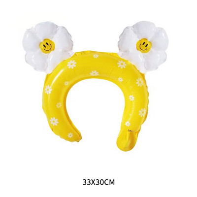 1gab liels balts margrietiņas alumīnija folijas balons Macaron ziedu balons Meitenes dzimšanas dienas ballīte rotā bērnu dušas rotaļlietu hēlija bumbiņu