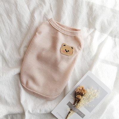 Vasaros naminio šuns liemenė Meškiukas Spausdinti Šunys Drabužiai Ploni Pet Megztinis Šuniukas Mažas Šuo Kvėpuojantis Mezgimas Prancūzų buldogas Čihuahua Mopsas