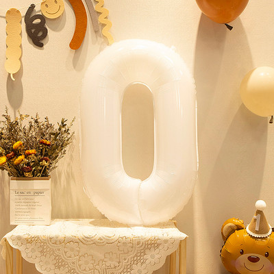 32 \ 40 colių skaitmeninės folijos helio balionas 0-9 balti juodi vaikų žaislai suaugusiems su gimtadieniu Vestuvių vakarėlio dekoracijos Kūdikių dušas