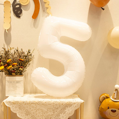 32 \ 40 colių skaitmeninės folijos helio balionas 0-9 balti juodi vaikų žaislai suaugusiems su gimtadieniu Vestuvių vakarėlio dekoracijos Kūdikių dušas