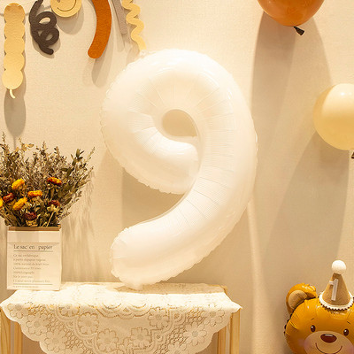 32 \ 40 colių skaitmeninės folijos helio balionas 0-9 balti juodi vaikų žaislai suaugusiems su gimtadieniu Vestuvių vakarėlio dekoracijos Kūdikių dušas