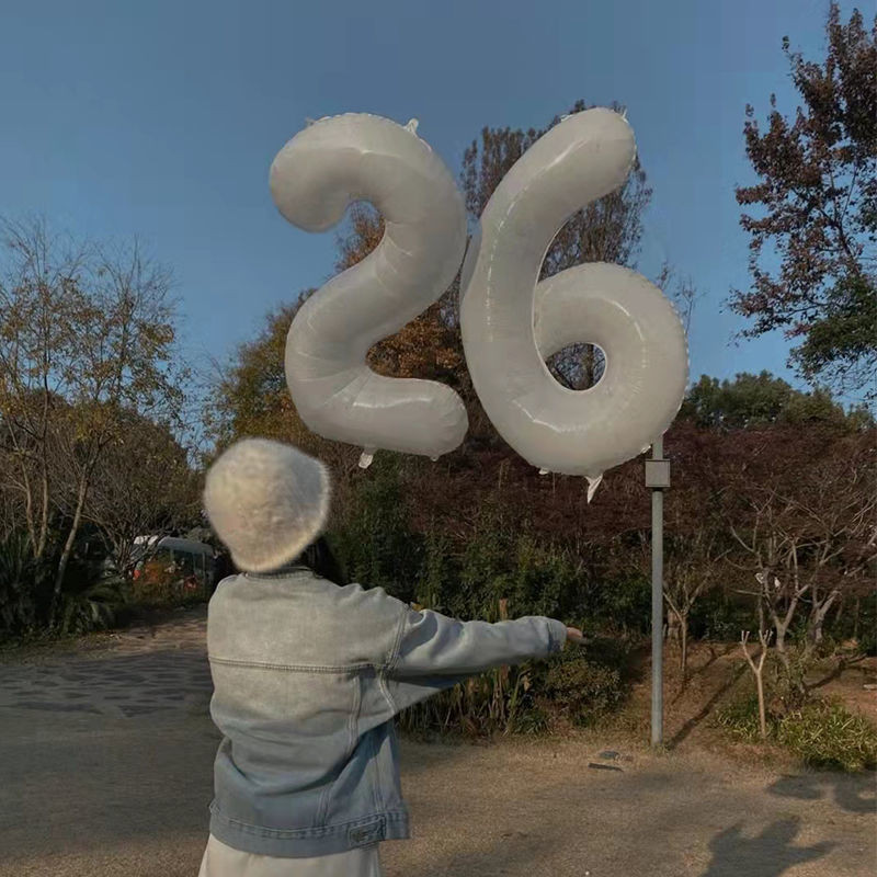 32 \ 40 colių skaitmeninės folijos helio balionas 0-9 balti juodi vaikų žaislai suaugusiems su gimtadieniu Vestuvių vakarėlio dekoracijos Kūdikių dušas