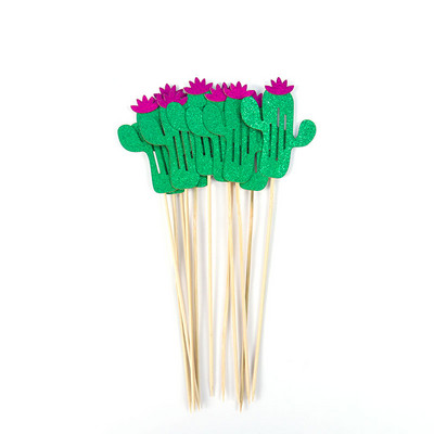 Trópusi levelek cupcake topperek Pálmalevél tortafeltétek Nyári partik dzsungel születésnapi parti hawaii luau party tortadísz