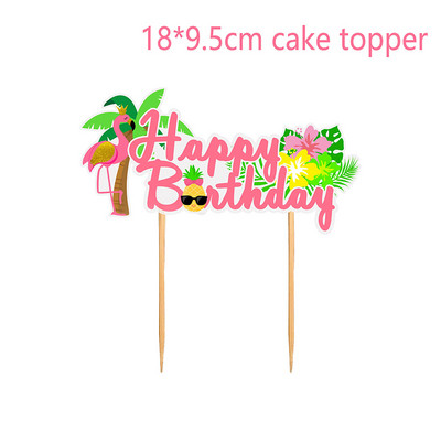 Trópusi levelek cupcake topperek Pálmalevél tortafeltétek Nyári partik dzsungel születésnapi parti hawaii luau party tortadísz