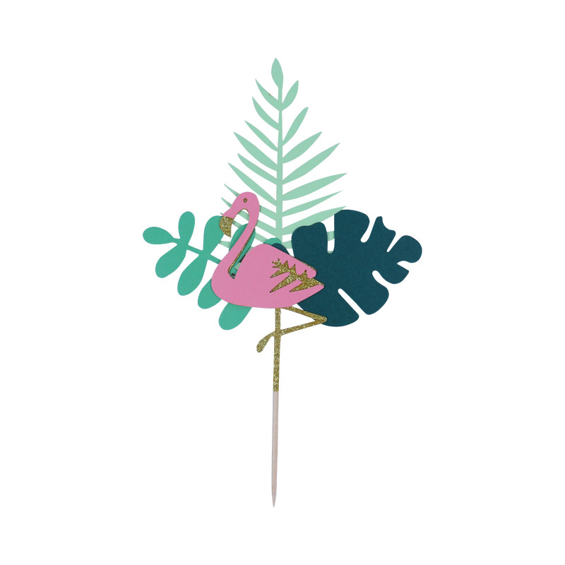 Trópusi levelek cupcake topperek Pálmalevél tortafeltétek Nyári partik dzsungel születésnapi parti hawaii luau party tortadísz