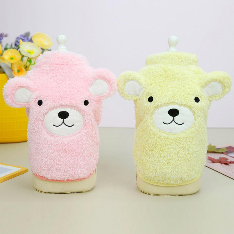 Modes mājdzīvnieku apģērbi omulīgi pieskārieni mājdzīvnieku veste, biezināta mājdzīvnieku suņa vilnas veste mētelis ziemas karikatūra lāča formas apģērbs ģērbšanās