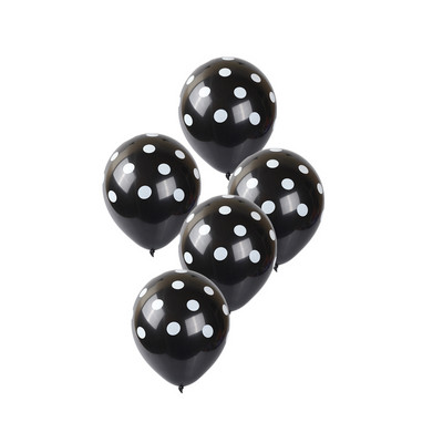 10 buc/lot 12 inch dot wave dot buburuza balon din latex alb-negru violet decorare petrecere de aniversare balon cu heliu