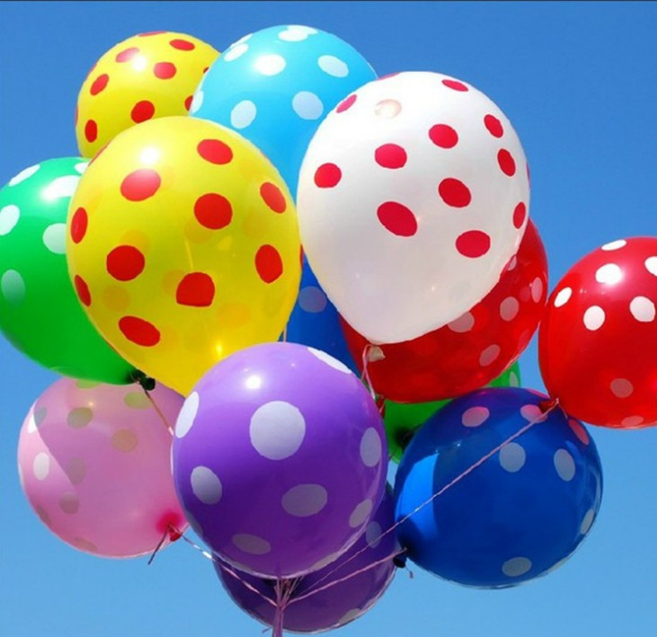 10 buc/lot 12 inch dot wave dot buburuza balon din latex alb-negru violet decorare petrecere de aniversare balon cu heliu
