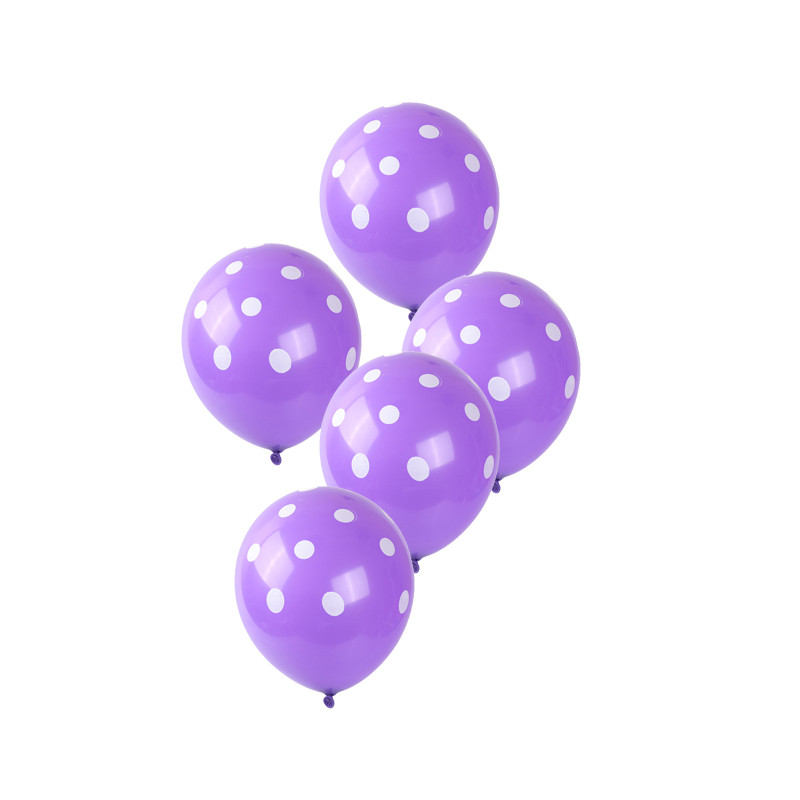 10 buc/lot 12 inch dot wave dot buburuza balon din latex alb-negru violet decorare petrecere de aniversare balon cu heliu