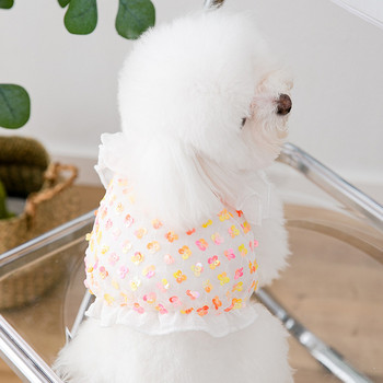 Puppy Sweet Thin Chiffon Sling Γιλέκο σκύλου με παγιέτες για σκύλο Teddy Bear Sling Δροσερά αναπνεύσιμα ρούχα για κατοικίδια