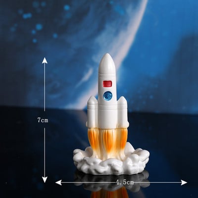 Topper pentru tort în spațiul cosmic Planetă rachetă Topper pentru tort din hârtie pentru copii, băiat, decorare la mulți ani, astronaut, consumabile pentru petreceri