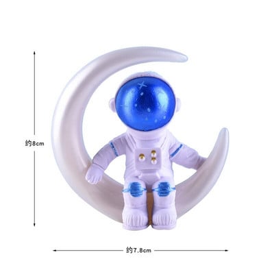 Topper pentru tort în spațiul cosmic Planetă rachetă Topper pentru tort din hârtie pentru copii, băiat, decorare la mulți ani, astronaut, consumabile pentru petreceri