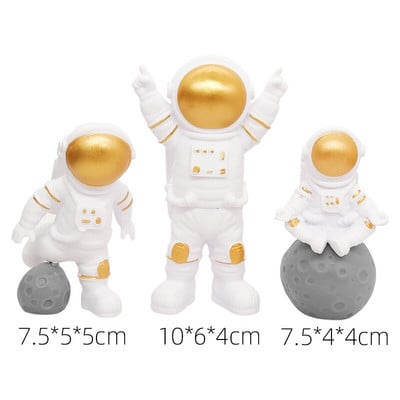 Topper pentru tort în spațiul cosmic Planetă rachetă Topper pentru tort din hârtie pentru copii, băiat, decorare la mulți ani, astronaut, consumabile pentru petreceri