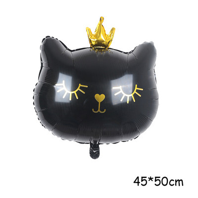 DIY karikatūra kronis, kaķa galva, dzīvnieka folija, hēlija baloni, meitenes, zēni, dzimšanas diena, Valentīna diena, kāzu ballītes dekorācijas, bērnu duša