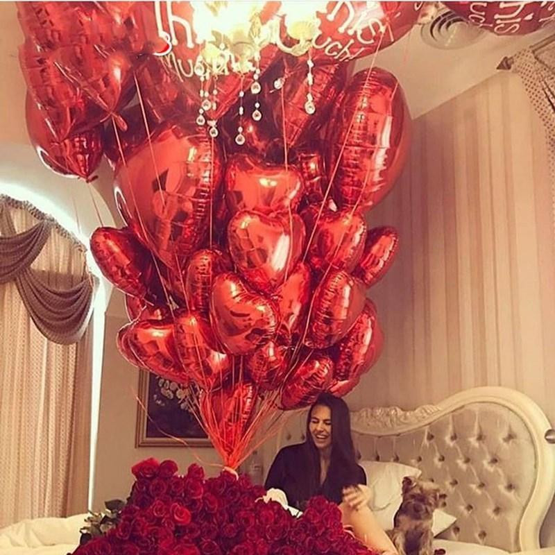 18 colių rožinio aukso širdelės folijos balionai platininiai ponas ir ponia LOVE balionai, vestuvių gimtadienio dekoracijos, kūdikių dušo helio kamuoliukai