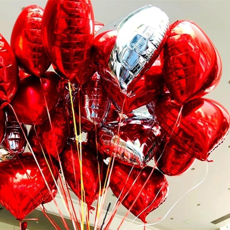 18 colių rožinio aukso širdelės folijos balionai platininiai ponas ir ponia LOVE balionai, vestuvių gimtadienio dekoracijos, kūdikių dušo helio kamuoliukai