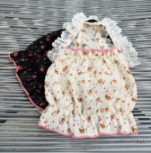 Άνοιξη Καλοκαίρι σιφόν Γαλλική φρέσκια δαντέλα Μικρά τεμαχισμένα λουλούδια Κοντό φόρεμα γάτα σκύλος δροσερό λουράκι Χαριτωμένα τεμαχισμένα λουλούδια Tank Top