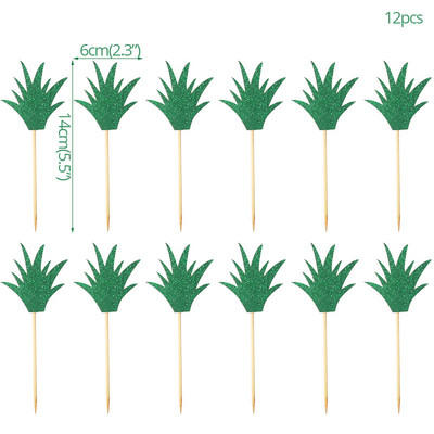 Hawaii trópusi esküvői parti flamingó ananászos aloha leveles tortafestékek nyári születésnapi buli díszítő cupcake topper