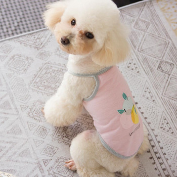 Облекло за жилетка с прашка за домашни кучета Облекло за домашни любимци Рокля с анимационен модел на плодове Дишаща за лятото