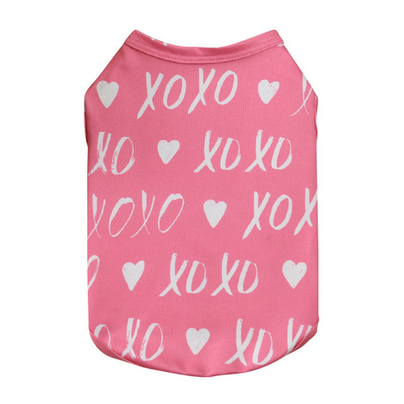 Šunų marškinėliai Meilės širdelės Šunys Drabužiai Romantiški Puikūs šunų drabužiai Šuniukas Pet Liemenė Šuniuko kostiumas Ropade Perro