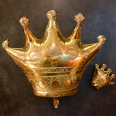 1vnt didelis karūna aliuminio folijos balionas auksinis rožinis auksinis princo princesės gimtadienio vakarėlio dekoravimas kūdikių dušo dekoravimas globos