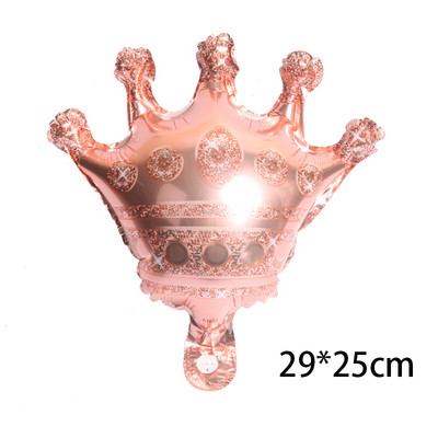 1vnt didelis karūna aliuminio folijos balionas auksinis rožinis auksinis princo princesės gimtadienio vakarėlio dekoravimas kūdikių dušo dekoravimas globos