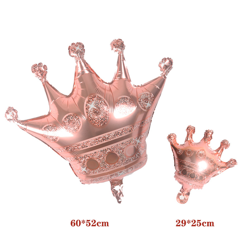1vnt didelis karūna aliuminio folijos balionas auksinis rožinis auksinis princo princesės gimtadienio vakarėlio dekoravimas kūdikių dušo dekoravimas globos