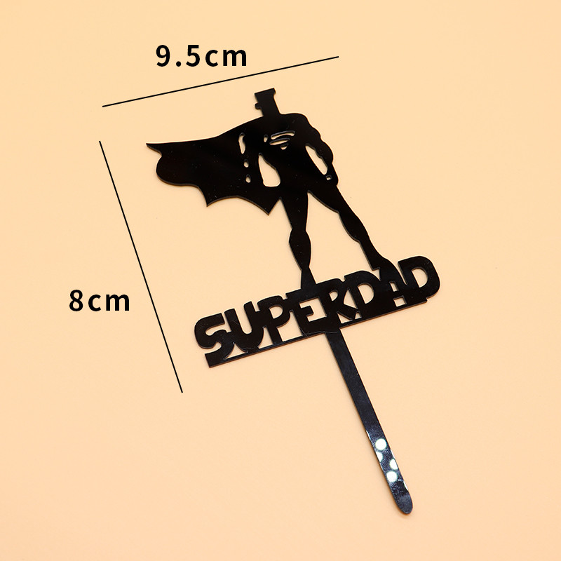 Jauns akrils Super tētis Daudz laimes dzimšanas dienā kūkas pildītājs Tēva diena Tēta dzimšanas dienas ballītes kūku rotājumi dod priekšroku piederumiem