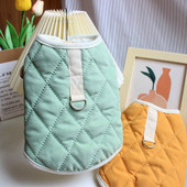 Lemmikloomariided Puuvillane vest Kahe jalaga riided Koerariided Talvised Väikese koera riided Teemantvõre puuvillane vest koerakostüüm