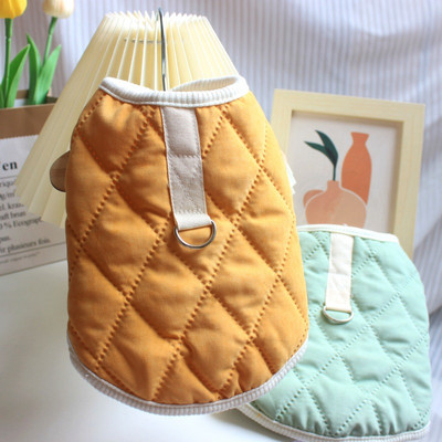 Lemmikloomariided Puuvillane vest Kahe jalaga riided Koerariided Talvised Väikese koera riided Teemantvõre puuvillane vest koerakostüüm