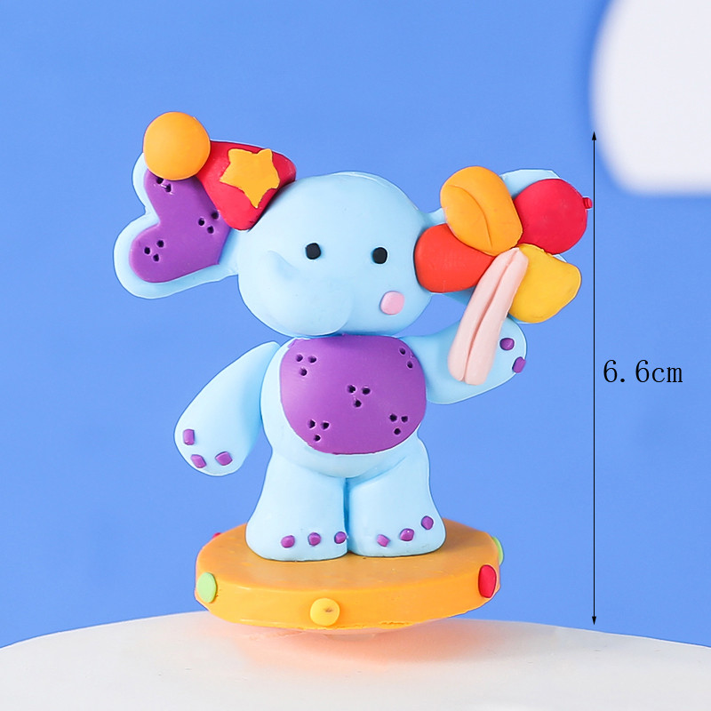 Cirkuszi bohóc tortadísz Elefánt Oroszlán 1. Születésnapi Fiú Boldog Egyéves Születésnapi Tortafedő Herceg Gyerek Ajándékok