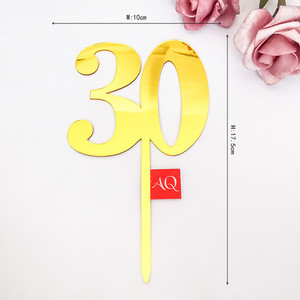 Paprasti skaičiai 18 21 30 40 50 60-asis akrilinis torto papuošalas, skirtas vestuvių metinėms, gimtadienio vakarėliui, torto papuošimui