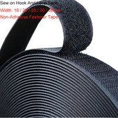 5 méteres varrás tépőzáras szalag Nem tapadó rögzítő szalag hátul nejlon csíkok szövetrögzítő varrástartozék 16/20/25/30/38 mm
