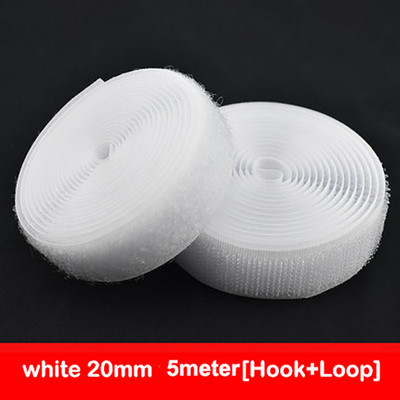 5 méteres varrás tépőzáras szalag Nem tapadó rögzítő szalag hátul nejlon csíkok szövetrögzítő varrástartozék 16/20/25/30/38 mm