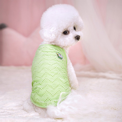 Suvine koera jahutusvest Hingav võrkriided Kutsika kostüüm Bichon Frise Chihuahua Riided Lemmikkoera riided Koera T-särk Vest