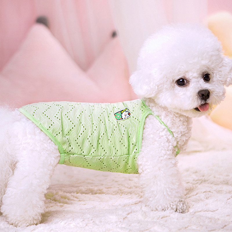 Suvine koera jahutusvest Hingav võrkriided Kutsika kostüüm Bichon Frise Chihuahua Riided Lemmikkoera riided Koera T-särk Vest