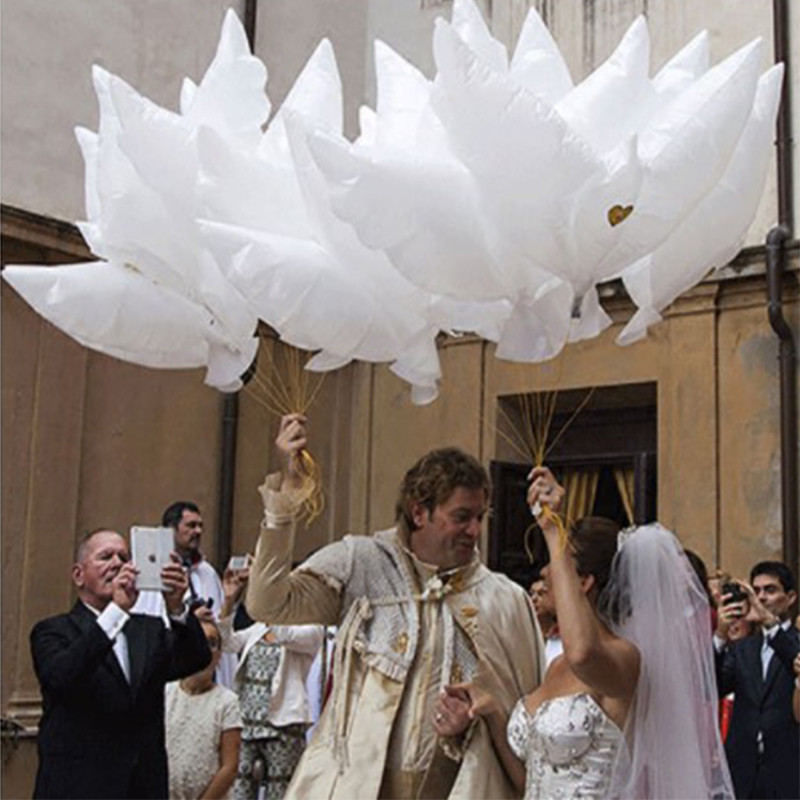 Flying Peace Dove Balionai Spalvoti Atminimo Išleidimo Balionai Folija Paukščių Balionai Ceremonijos Vestuvių gimtadienio papuošimai
