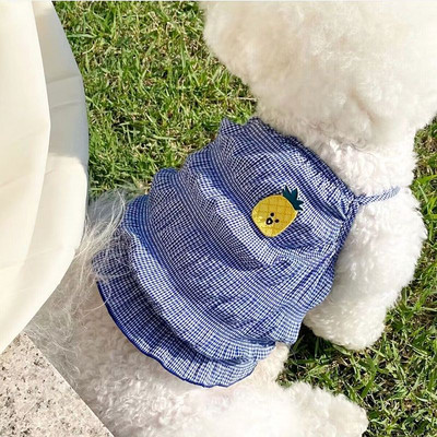 Gyümölcsmellény Kutyaruházat Kisállattartó Kutyaruházat Kisjelmez Francia Bulldog Aranyos Nyári Kék Lány Fiú Nyakörv Perro