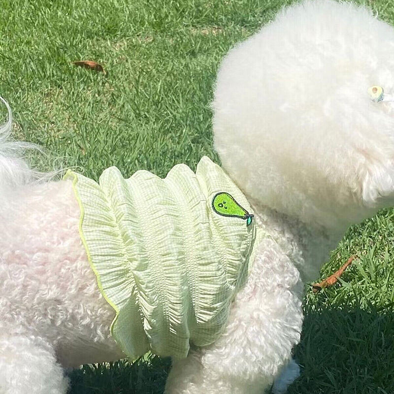 Gyümölcsmellény Kutyaruházat Kisállattartó Kutyaruházat Kisjelmez Francia Bulldog Aranyos Nyári Kék Lány Fiú Nyakörv Perro