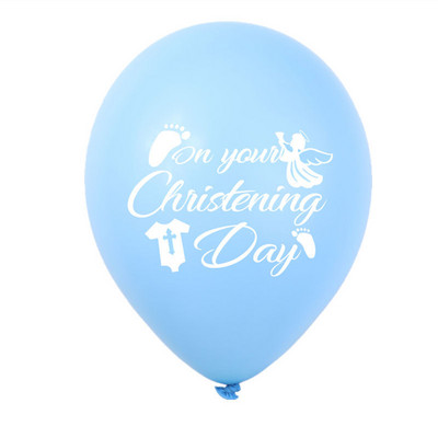 10 Psc/Σετ 12 ιντσών με μοτίβο αγγέλου εμπριμέ μπαλόνια λάτεξ Μπαλόνια βάπτισης γενεθλίων μωρού Για διακόσμηση ντουζιέρας γενεθλίων