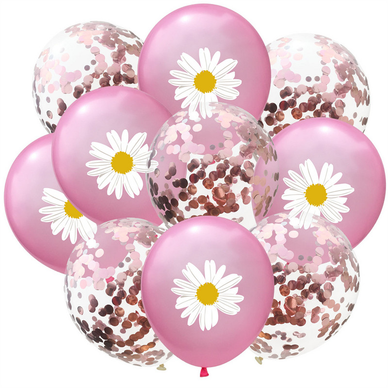 10 gab. 12 collu mazs svaigs margrietiņa lateksa balons peldbaseina ballītei kāzu dzimšanas dienas ballītes dekorēšanai