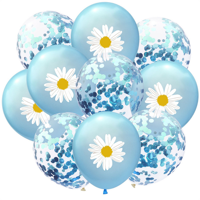 10 gab. 12 collu mazs svaigs margrietiņa lateksa balons peldbaseina ballītei kāzu dzimšanas dienas ballītes dekorēšanai