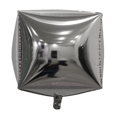 24 hüvelykes 4D sztereó négyzet alakú alumínium fólia léggömb születésnapi ünnepi szivárvány színű alumínium fólia léggömb esküvői ünnepi kellékek