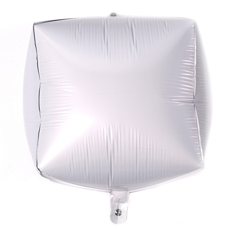 24 hüvelykes 4D sztereó négyzet alakú alumínium fólia léggömb születésnapi ünnepi szivárvány színű alumínium fólia léggömb esküvői ünnepi kellékek