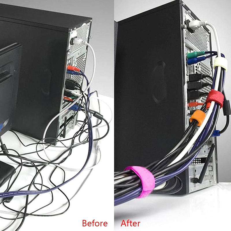 5M/Roll 10/15/20/25/30/50mm Atkārtoti lietojamas stiprinājuma lentes kabeļu saites Divpusējs āķis Roll Āķis un cilpas siksnas Vadi Auklas Organizators