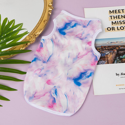 Καλοκαιρινό πουκάμισο για σκύλους αμάνικο μπλουζάκι για κατοικίδια Tie-dye γιλέκο κουταβιού Μικρά ρούχα για σκύλους Κλασικά ρούχα για κατοικίδια Ρούχα για κατοικίδια Νέα στολή σκύλου