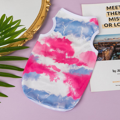 Καλοκαιρινό πουκάμισο για σκύλους αμάνικο μπλουζάκι για κατοικίδια Tie-dye γιλέκο κουταβιού Μικρά ρούχα για σκύλους Κλασικά ρούχα για κατοικίδια Ρούχα για κατοικίδια Νέα στολή σκύλου